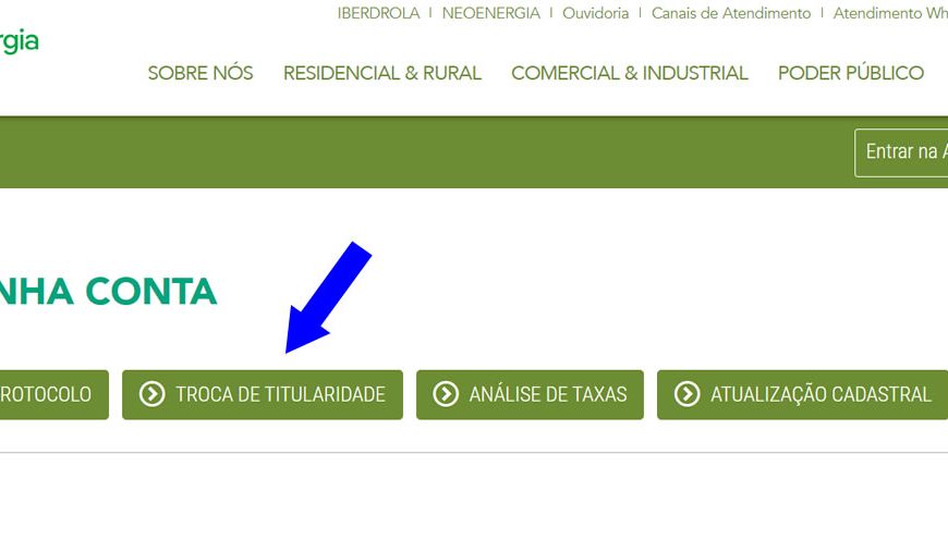 Como faço para mudar a titularidade da conta de luz Coelba?